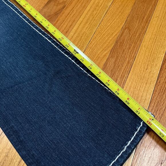 True Religion Billy Super T Thick Stitch Flap Pockets Y2K USA 32 Tag 34x32 - Picture 7 of 11